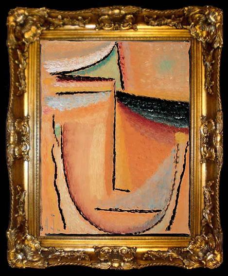 framed  Alexej von Jawlensky Abstract Head, ta009-2